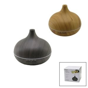 AROMA DIFFUSER SDR-H012 ( AHŞAP DESENLİ )( 500ML )( FİŞ ŞARJLI & KUMANDALI & LED IŞIK HALKASI ) HAVA NEMLENDİRİCİ ( BUHAR MAKİNE & KOKU GİDERİCİ)*24