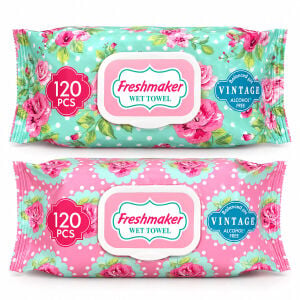 FRESHMAKER ( 120 PCS ) ( VİNTAGE ) ISLAK MENDİL*24=K