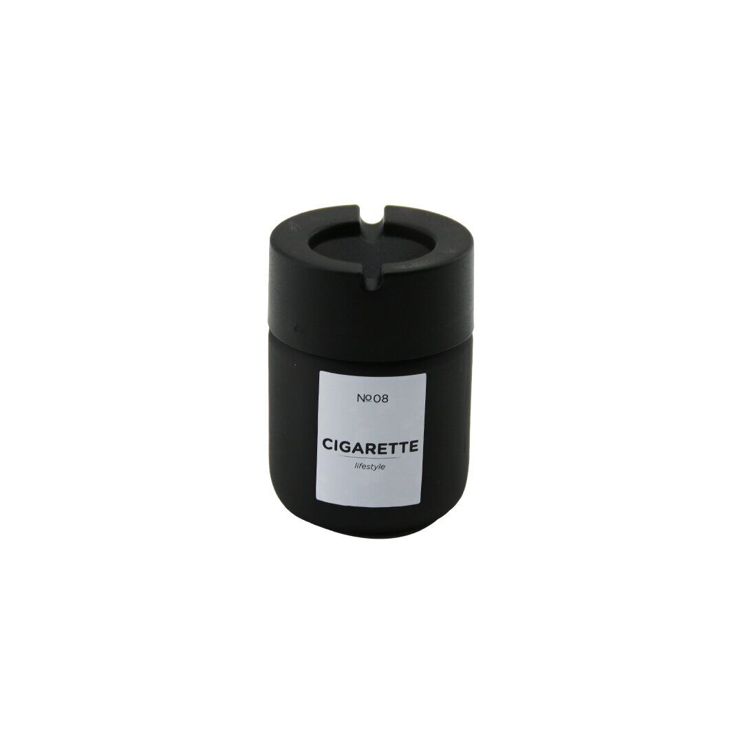 QLUX C-00549 ( 212CC ) ( SİYAH CAM ) KÜLLÜK ( SİYAH PLASTİK KAPAK ) ( ( NO-08 CIGARETTE & KÜL TABLASI )*20=K