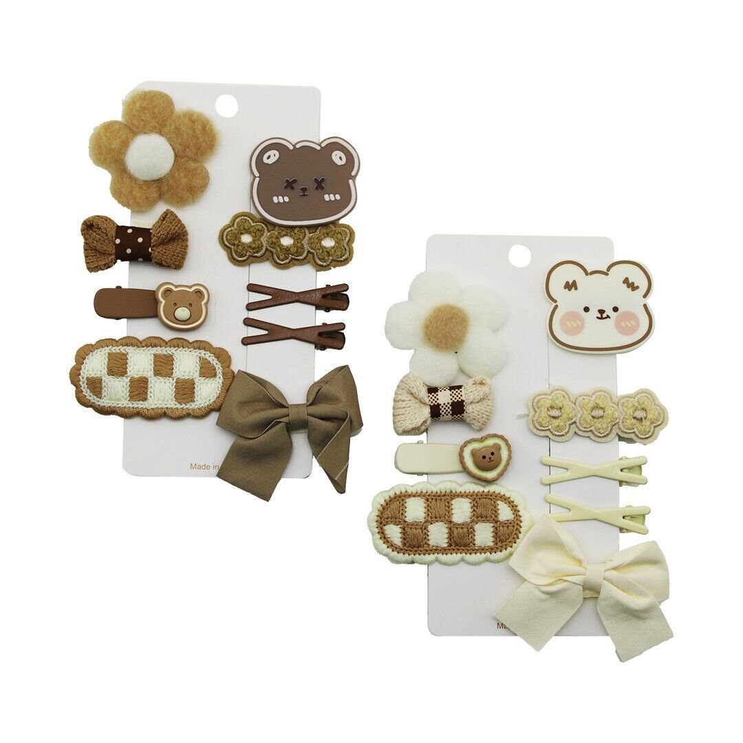 YAKUT-11461 (8-9PCS) TOKA ( MİX) (MANDALLI & ÇITÇIT)(PLASTİK & KUMAŞ & İP ÖRGÜ & PAMUK) (EMOJİ & KALP & FİYONK & ÇİÇEK)*12X50