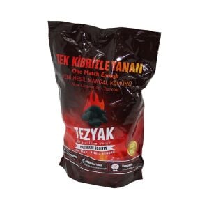 KANDAZ ( YENİ NESİL ) MANGAL KÖMÜRÜ ( 2KG ) ( DUMANSIZ ) ( TEK KİBRİT İLE YANAR=ÇIRA ODUN GEREKMEZ )*10=K