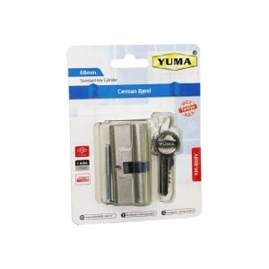YUMA YM-B68V-SV  ( 68MM ) ( NİKEL SATEN ) CERMAN BAREL ( VAKUMLU AMBALAJ ) ( 3 ANAHTAR )*50