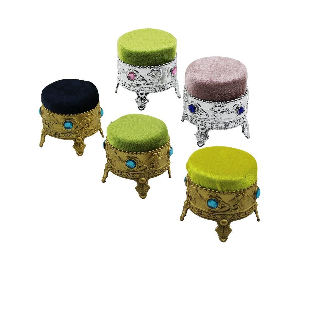 KRT-1077 ( YUVARLAK MODEL & BONCUKLU ) RENKLİ SÜNGERLİ İĞNELİK*12X1