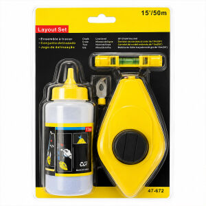 DMAX DMX-4683 ( ÇIRPI İPİ & SU TERAZİSİ SETİ ) ( 30M & 115 GR & TOZ BOYALI )*48