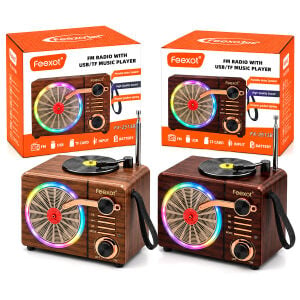 FEEXOT FX-2513B PL-4725 ( IŞIKLI ) FM RADYO & RETRO ( USB & TYPE-C SARJLI ) ( BT & TF & USB ) SPEAKER*36