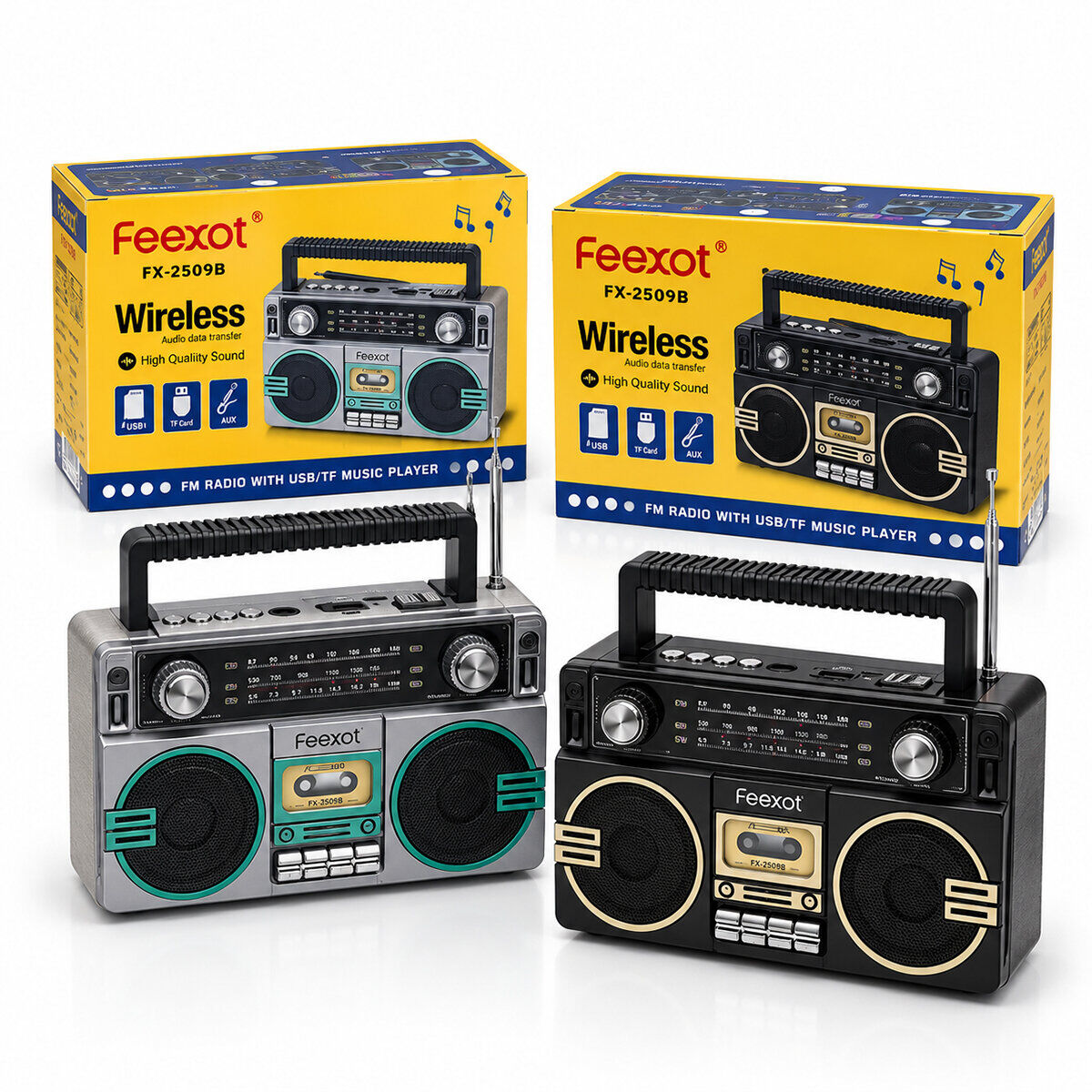 FEEXOT FX-2509B PL-4729 ( ŞARJLI & HOPARLÖR ) ( BLUETOOTH ) ( İBRELİ ) FM RADYO ( MP3 USB & TF PLAYER ) SPEAKER*36