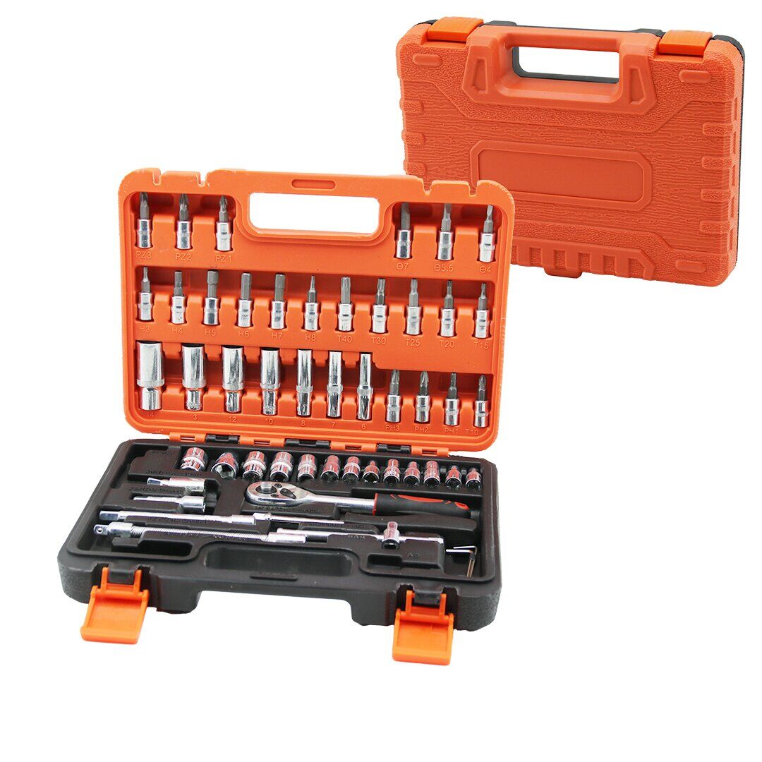 ALC (53PCS) (1/4'') DR. SOCKET SET (LOKMA & SOKET & 6GEN ANAHTAR & BİT ADAPTÖR & CIRCIR KOLU) (PLASTİK ÇANTALI)*18