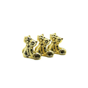 İBİCO İ12-143 ( ÇİFT KEDİ & ORTA ) ( GOLD & SERAMİK ) BİBLO & DEKORATİF SÜS EŞYASI*12X12