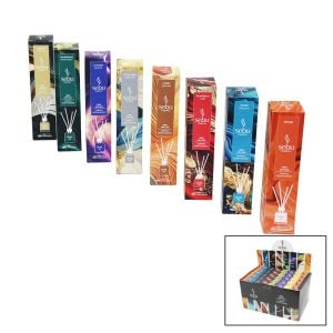 SEBU ( 50ML ) ( 3-ÇUBUKLU ) ORTAM KOKUSU (CAM ŞİŞE) (LAVANTA & B.GÜL & SANDAL & MANGO & OKYANUS & YASEMİN & KEHRİBAR & ÇİLEK)*40X1