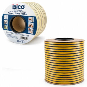 İBİCO İ18-093 ( K.RENGİ ) ( 2X50 = 100MT ) ( BOBİN FİTİL ) ( KAPI & PENCERE ) BANT ( D PROFİL ) ( 9X6MM ) ( BANDI )*8