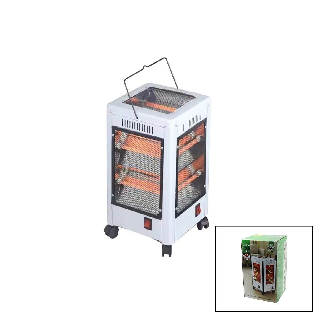 KİWİ KHT-8407 ELEKTİRİKLİ & İNOVATİF ÇOK YÖNLÜ ISITICI SOBA FAN ( TEKERLEKLİ & DEVRİLME EMNİYET ) ( 225X225X435MM )*4