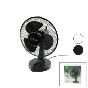 KİWİ KFAN-7609 ( 23CM ) ( MASA ÜSTÜ ) VANTİLATÖR ( METAL KAFES ) ( 2 KADEME HIZ ) ( 3 PLASTİK KANAT ) ( 18W ) FAN*8