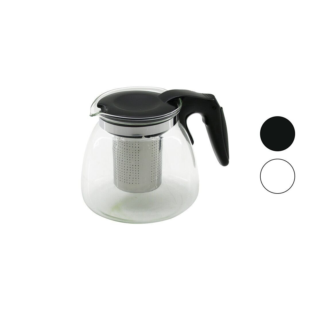 BAROTTİ DMR-8685 ( 900ML ) ( CAM ) DEMLİK ( ÇELİK SÜZGEÇLİ & PLASTİK KULP & KAPAK & KROM ÇERÇEVE )*60