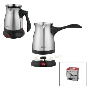 SİNBO SCM-2991 (ÇELİK) ELEKTRİKLİ CEZVE (TÜRK KAHVE MAKİNESİ & 6FİNCAN=500ML) (360° KABLOSUZ KULLANIM) (KATLANIR KULP) (600W)*8