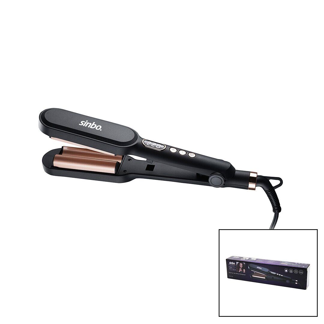 SİNBO SHD-1707 (DİJİTAL) SAÇ ŞEKİLLENDİRME CİHAZI (38X90MM SERAMİK KAPLAMA) (360° KABLO=1.8MT) (LCD SIC.AYAR=140-220℃)*12