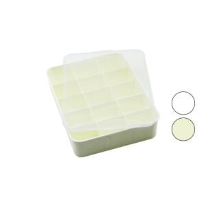 TİMEX TİM-190 ( 15 BÖLMELİ ) ORGANİZER ( PLASTİK=BEYAZ-KREM ) ( ŞEFFAF KAPAKLI ) ( 23 X 30 X 7CM ) ( ÇOK AMAÇLI KULLANIM )*24=K