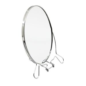 FASHION MIRROR YAKUT-11310 ( 8'' ) ( OVAL ) METAL ÇERÇEVE ÇİFT YÖNLÜ MAKYAJ AYNASI*12X6