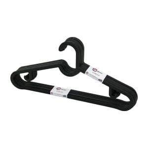 PİHOME Pİ-528 ( 10PCS ) ( SİYAH ) ( 2A SLİM ) ( PLASTİK ) ELBİSE ASKISI*36