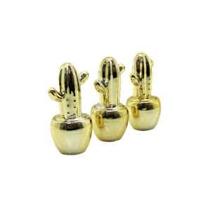 İBİCO İ12-159 ( KAKTÜS & ORTA ) ( GOLD & SERAMİK ) BİBLO & DEKORATİF SÜS EŞYASI*12X12