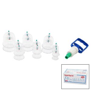 KRT-1013 (12PCS) HACAMAT KUPA MASAJ SETİ (1-POMPA+NO-6:4AD & NO-7-5-4:2 ŞER AD& NO-3: 1AD& NO-2:1AD) MİKA KRİSTAL PLS.*40