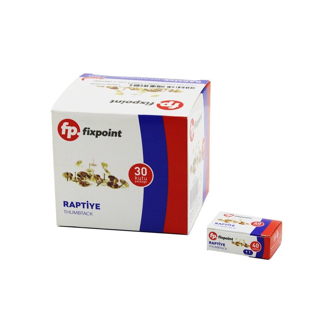 FİXPOİNT P-2411 ( 25PCS ) METAL RENKLİ RAPTİYE ( KUTULU )*30X40
