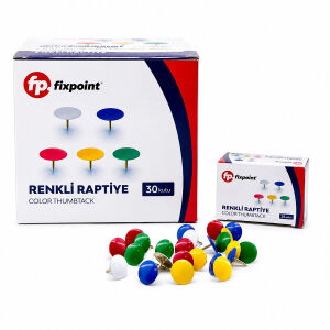 FİXPOİNT P-2411 ( 25PCS ) METAL RENKLİ RAPTİYE ( KUTULU )*30X40