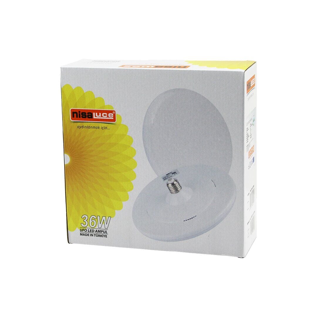 NİSALUCE EAMP-063/KB (36W) (E27) (UFO TİPİ) LED LAMBA AMPUL (KRİSTAL DESENLİ MİKA PLS.KAPAK) (6400K & 3240LÜMEN)*24