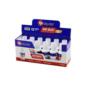 FİXPOİNT P-2458 SIVI DAKSİL & SİLİCİ 18ML ( SOLVENT İÇERİR ) ( FIRÇA UÇLU & HIZLI KURUMA & EKSTRA KAPLAMA )*12X48