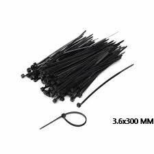 DMAX DMX-4302 ( SİYAH ) ( 3.6X300MM ) ( PLASTİK ) CIRT KELEPÇE ( 100PCS ) ( KENDİNDEN KİLİTLEMELİ )*150