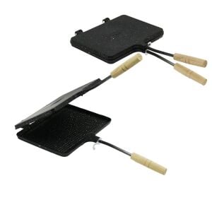 NUR IŞIKLAR ( EKO ) ( AHŞAP SAPLI ) ( İÇİ DIŞ GRANİT ) EL TOST MAKİNESİ*20