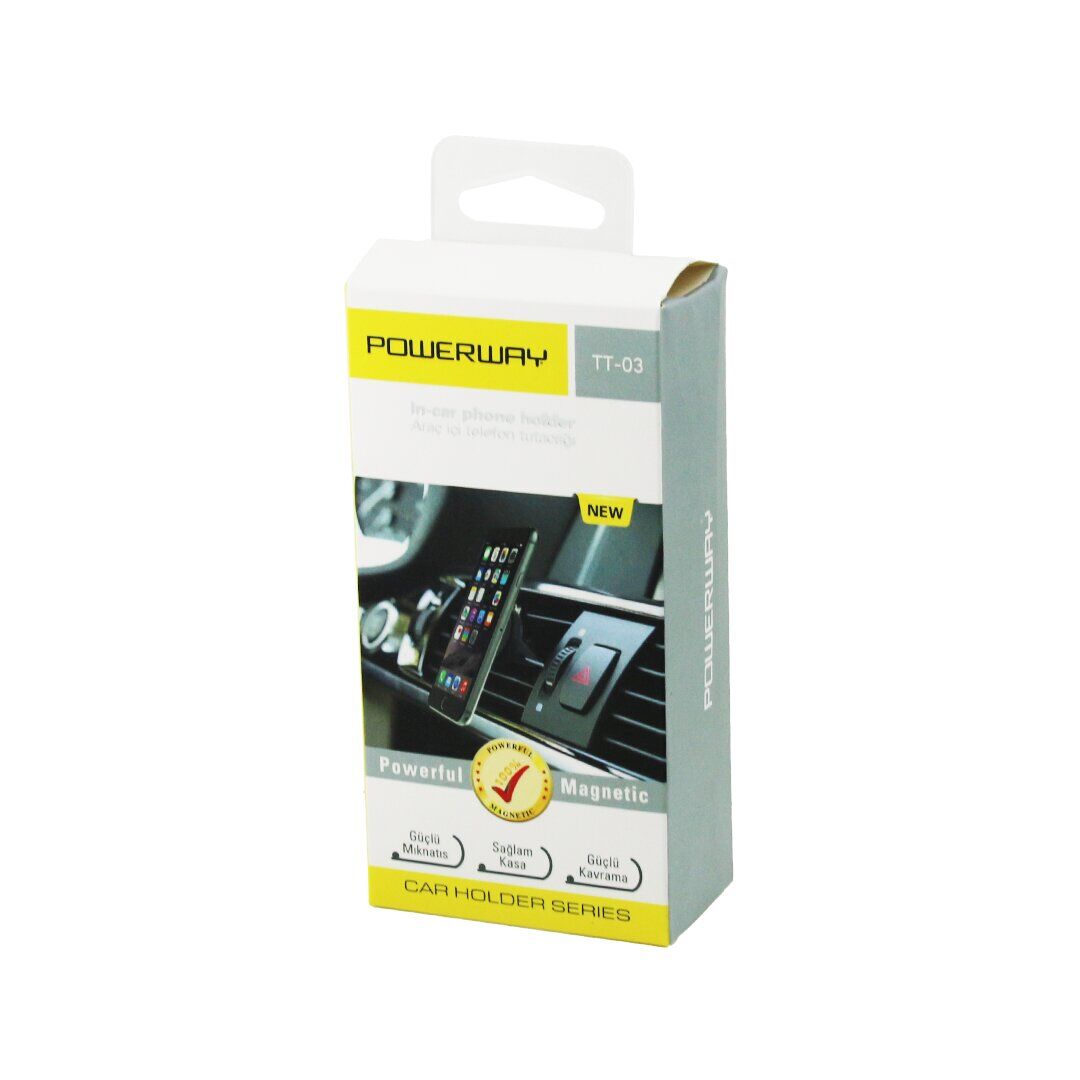 POWERWAY TT-03 ( MIKNATISLI ) OTO & ARAÇ TELEFON TUTUCU TUTACAK ( GEÇMELİ )*132