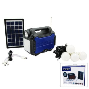 NNS NS-S55LS (3IN1&SOLAR) (2İN1=EL FENERİ& RADYO& MP3) BLUETOOTH&USB/TF PORT&4PCS AMPUL KABLOLU&POWERBANK*12