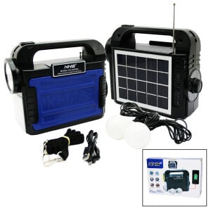 NNS NS-S209SL (3IN1 & SOLAR) (2İN1=EL FENERİ & RADYO&MP3) BLUETOOTH&USB/TF PORT&2PCS AMPUL KABLOLU & POWERBANK*30