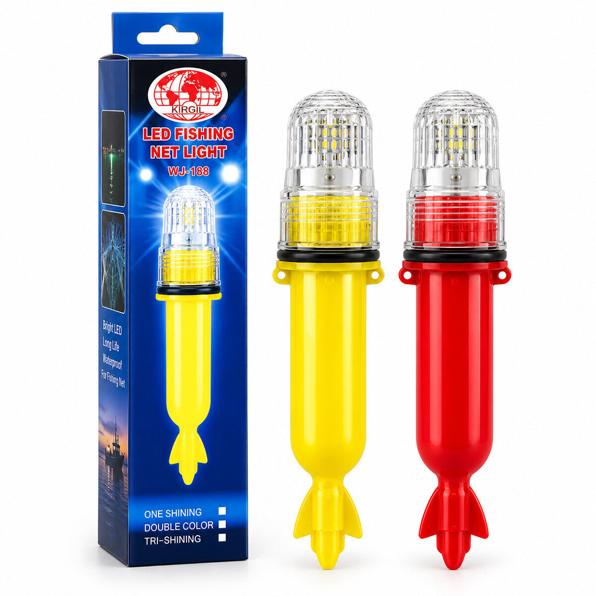 KIRGIL WLH-188 ( PİLLİ ) ( 15LED ) ( BALIKÇI & DOMUZ ) FENERİ ( SİNYALLİ ) ( ROKET MODELİ ) ( SU GEÇİRMEZ )*100