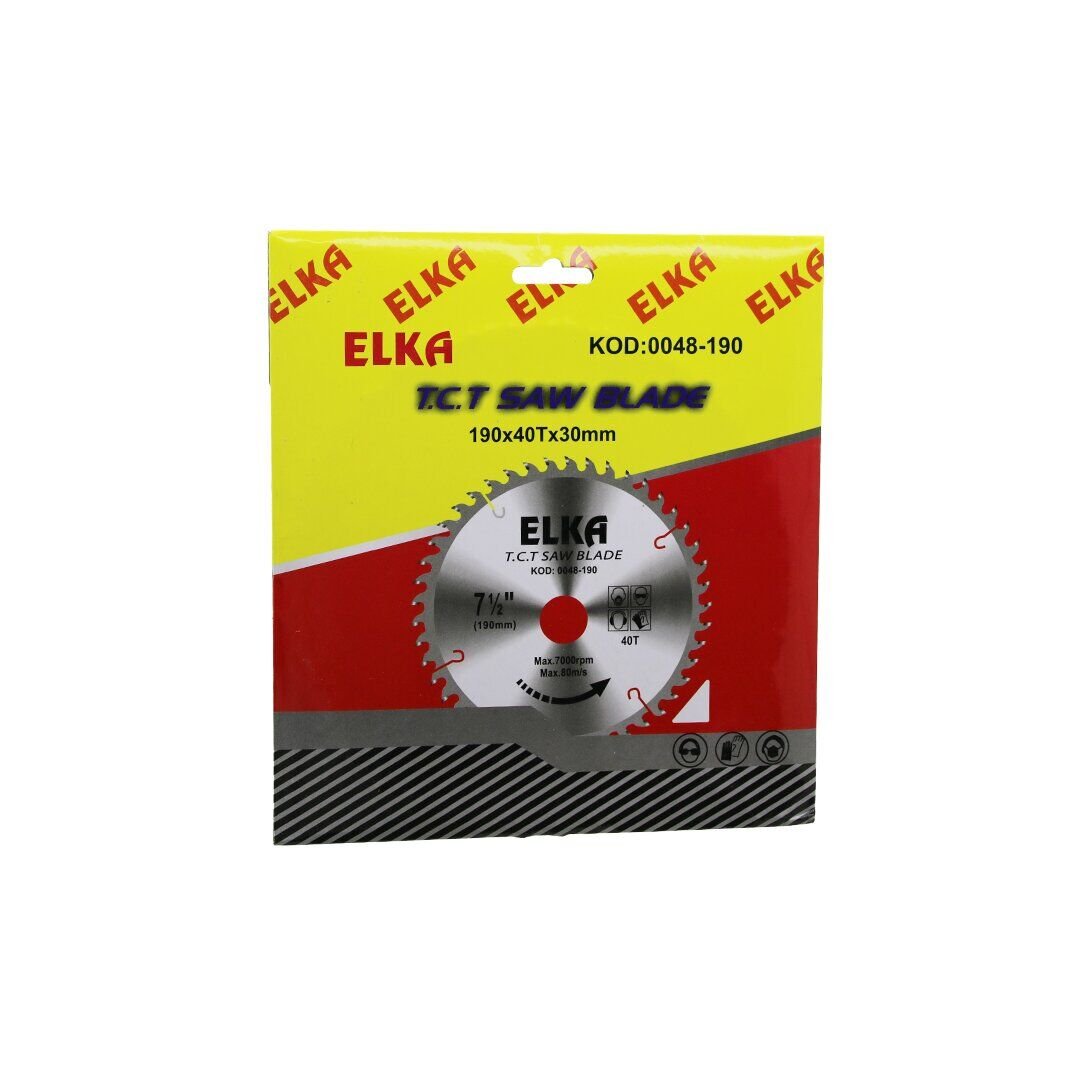 ELKA 0048-190 ( 190 X 40T X 30MM ) ( AĞAÇ ) SUNTA KESİCİ DİSK*120
