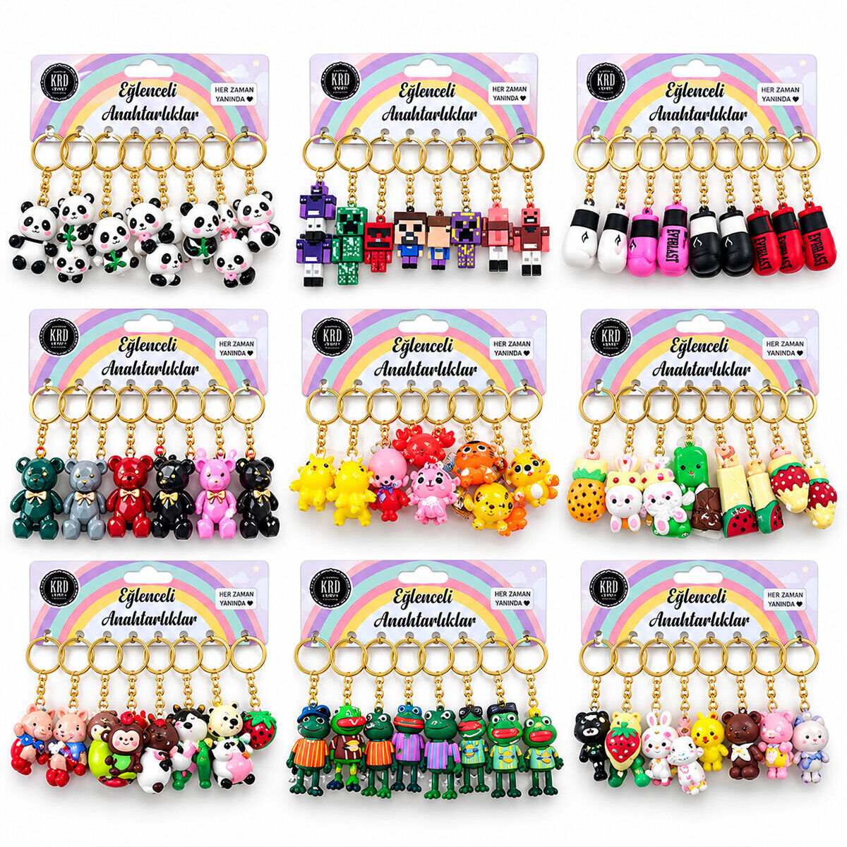 KRD HOME KRD-8901 ( MİX DESEN ) EĞLENCELİ ANAHTARLIK*12X80