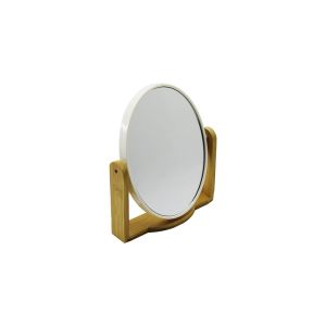 YAKUT-11458-5002 ( 5.5'' ) ( OVAL ) MAKYAJ AYNASI ( AHŞAP BAMBU AYAKLI ) ( ÇİFT TARAFLI ) ( PLASTİK ÇERÇEVE )*60