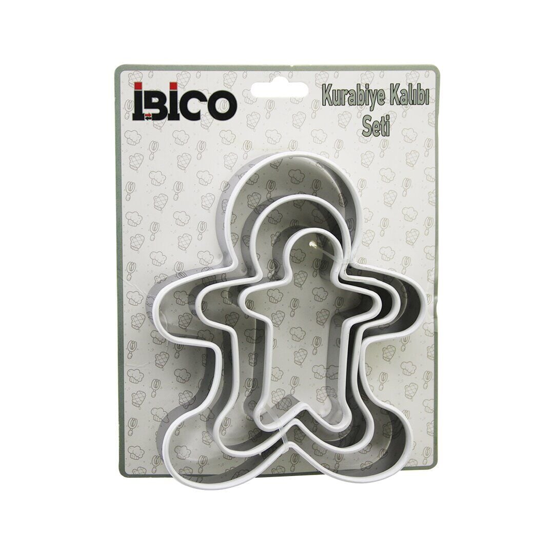İBİCO İ22-159 ( 3 BOY ) ( METAL ) ( SİLİKON KENAR KILIFLI ) KURABİYE KALIP SETİ ( 8 X 5.5CM & 9.5 X 8CM & 13.5 X 11CM )*144