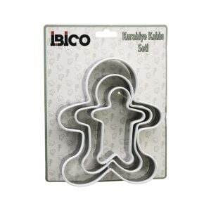 İBİCO İ22-159 ( 3 BOY ) ( METAL ) ( SİLİKON KENAR KILIFLI ) KURABİYE KALIP SETİ ( 8 X 5.5CM & 9.5 X 8CM & 13.5 X 11CM )*144