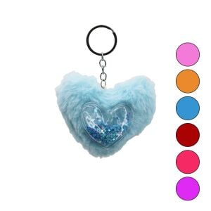 YAKUT-11470 ( KALPLİ & YILDIZ SÜSLÜ ) ( TÜYLÜ PONPON ) ANAHTARLIK*12X100