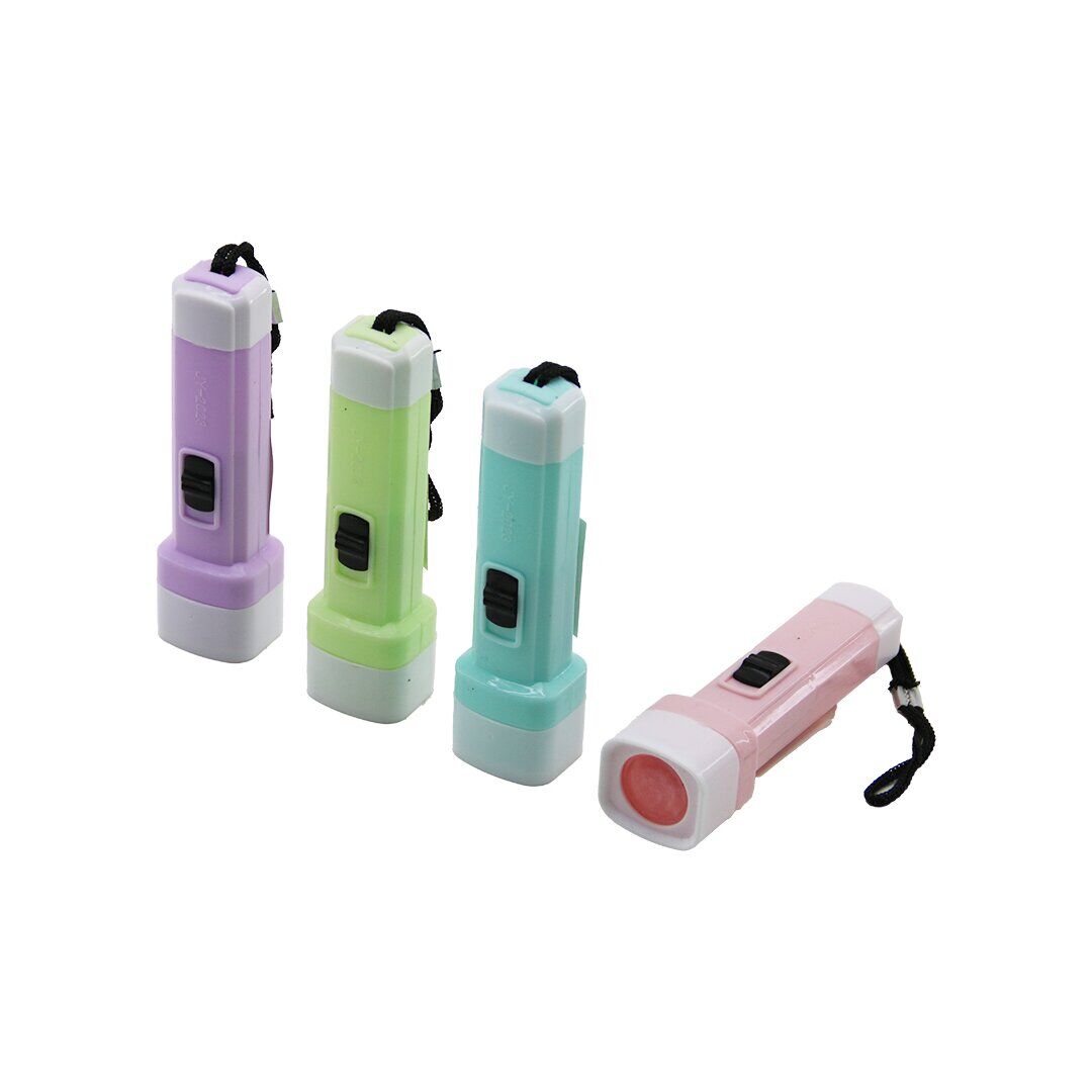 İBİCO İ10-009 LED FLASHLIGHT JY-2023 ( PİLLİ ) ( MİNİ BOY: 9CM & ÇAP: 2.5CM ) EL FENERİ ( RENKLİ PLASTİK )*48X32