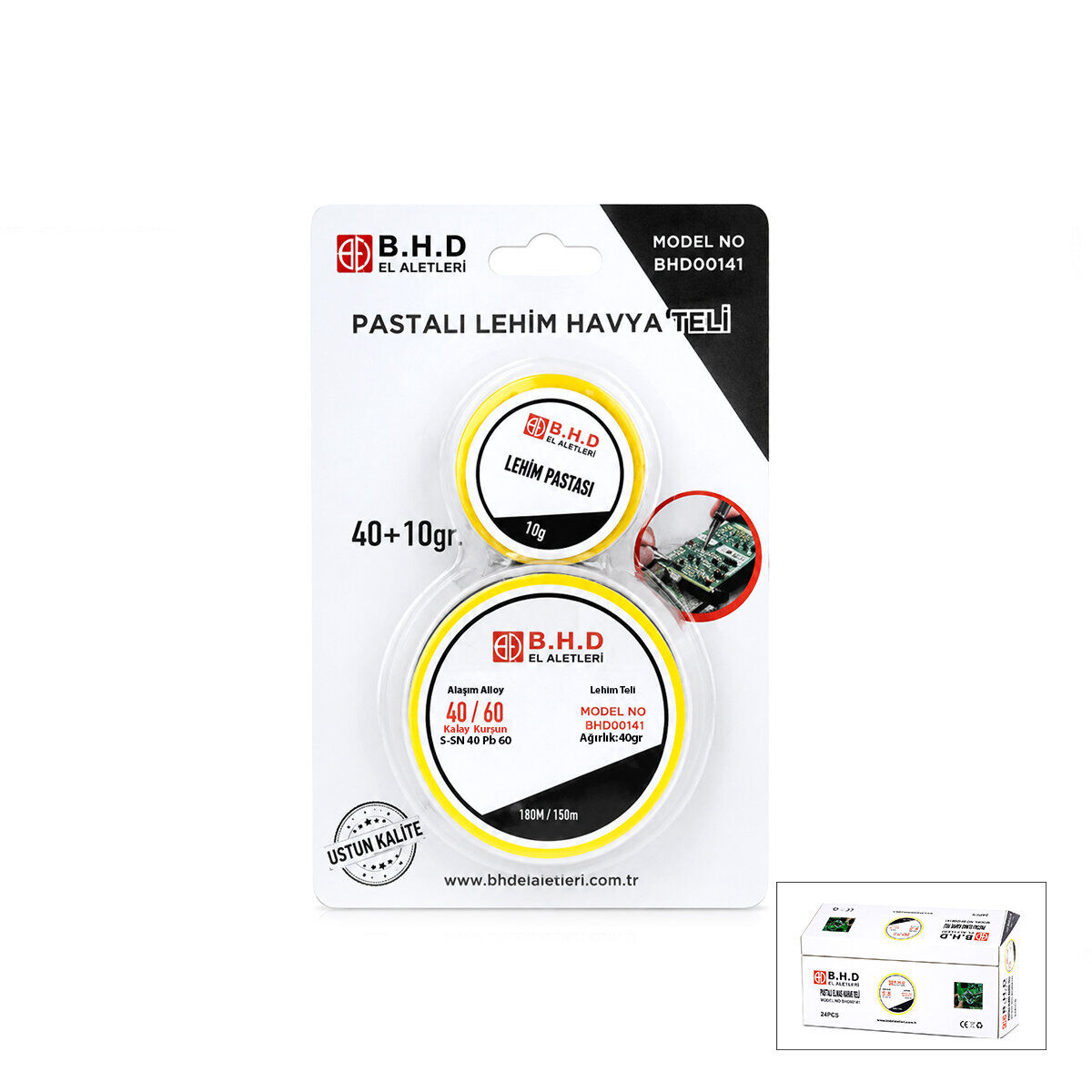 BHD-00141 ( 2Lİ SET ) ( HAYVA ) LEHİM TELİ & PASTA SETİ*24X12