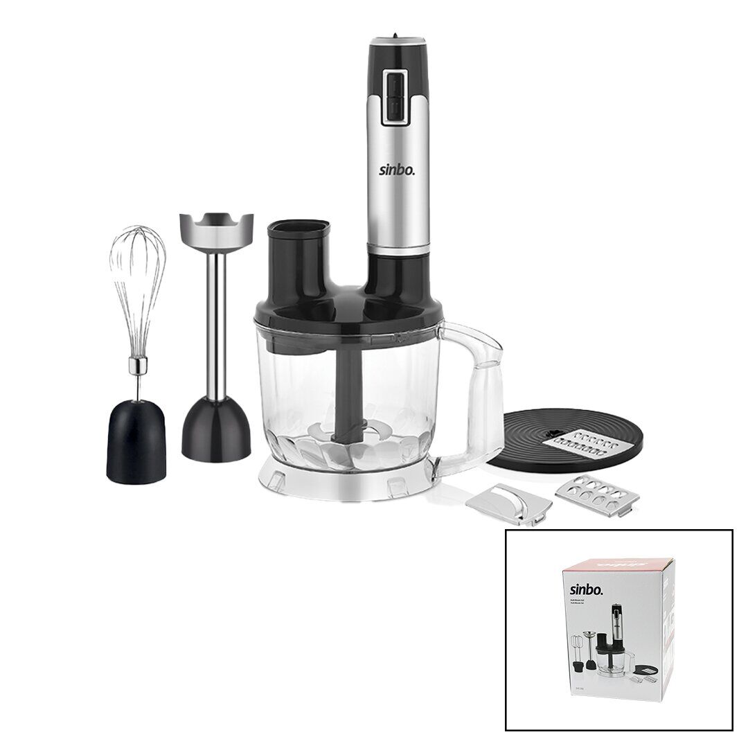 SİNBO SHB-3186 (TURBO) MULTİ BLENDER SETİ (DOĞRAYICI& MİKSER& BLENDER) (RENDE DİLİM DİSKLERİ) (300W) (2LT HAZNE)*4