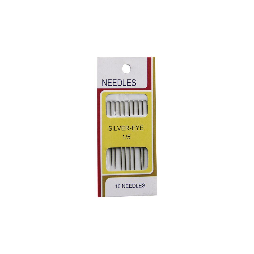 İBİCO İ20-010 NEEDLES SGB-503 ( 10 PCS ) ( 1/5 ) DİKİŞ İĞNESİ SETİ (SILVER EYE )*50X50