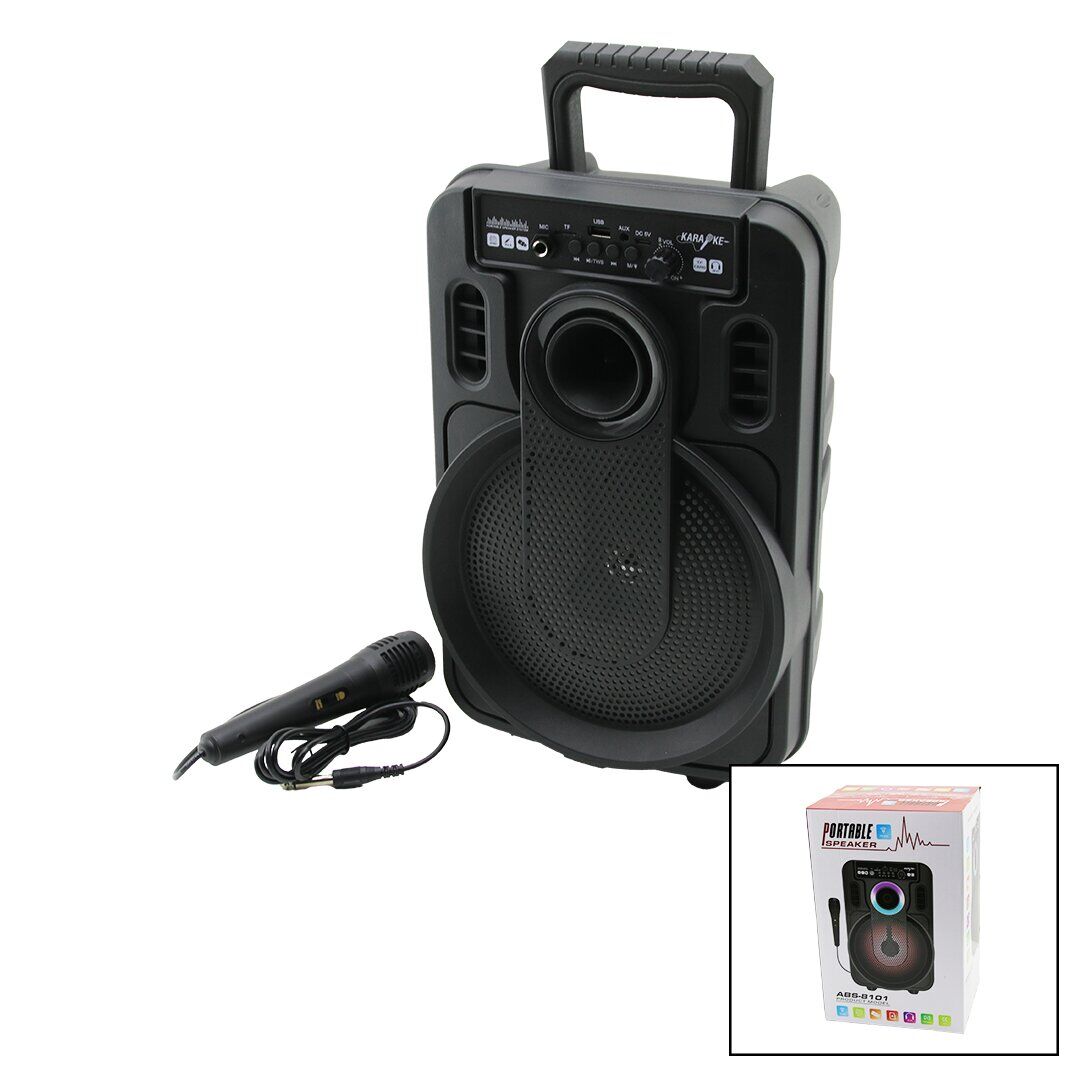 PORTABLE ABS-8101 PL-4435 ( 8'') SPEAKER HOPARLÖR ( BLUETOOTH ) ( MİKROFONLU ) ( IŞIKLI ) ( USB & TF & AUX & MIC )*8