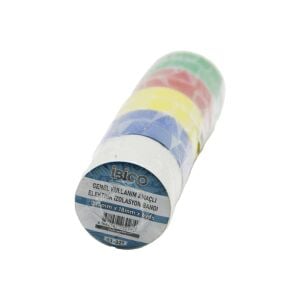 İBİCO İ13-027 ( RENKLİ ) İZOLASYON ELEKTRİK BANTI ( 0.15MMX18MM ) ( 6YDS ) ( MAVİ & SARI & KIRMIZI & BEYAZ & YEŞİL )*10X50