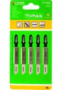 TOMAX T-118A ( METAL ) ( 5PCS ) DEKOPAJ BIÇAK DEKOBAJ ( HSS ) ( 1.2MM TESTERE ) ( 1-3MM KALINLIK KESİCİ )*5X1