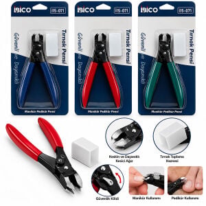 İBİCO İ15-071 ( KÜÇÜK ) METAL ( TIRNAK ET PENSİ ) PEDİKÜR MANİKÜR MAKASI ( PLASTİK KORUMA BAŞLIK & PLASTİK SAP ) ( PENSE MODELİ )*12X50