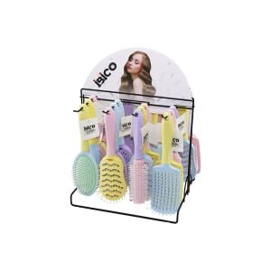 İBİCO İ15-012 (ÇİFT RENK PLS.SAP& GÖVDE) (FÖN & SAÇ FIRÇASI & TARAK) (MİX=6 MODEL& 4 RENK) (BEYAZ PLS.& RENKLİ TOP UÇ FIRÇA)*24X4