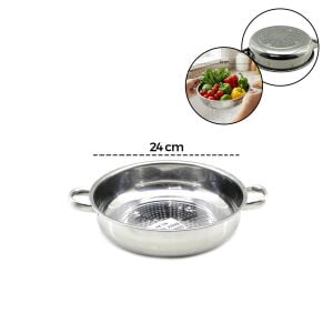 GÜNEŞ ( NO-0 ) ( 24CM ) ( BASIK ) SÜZEK METAL SÜZGEÇ ( KULPLU )*100
